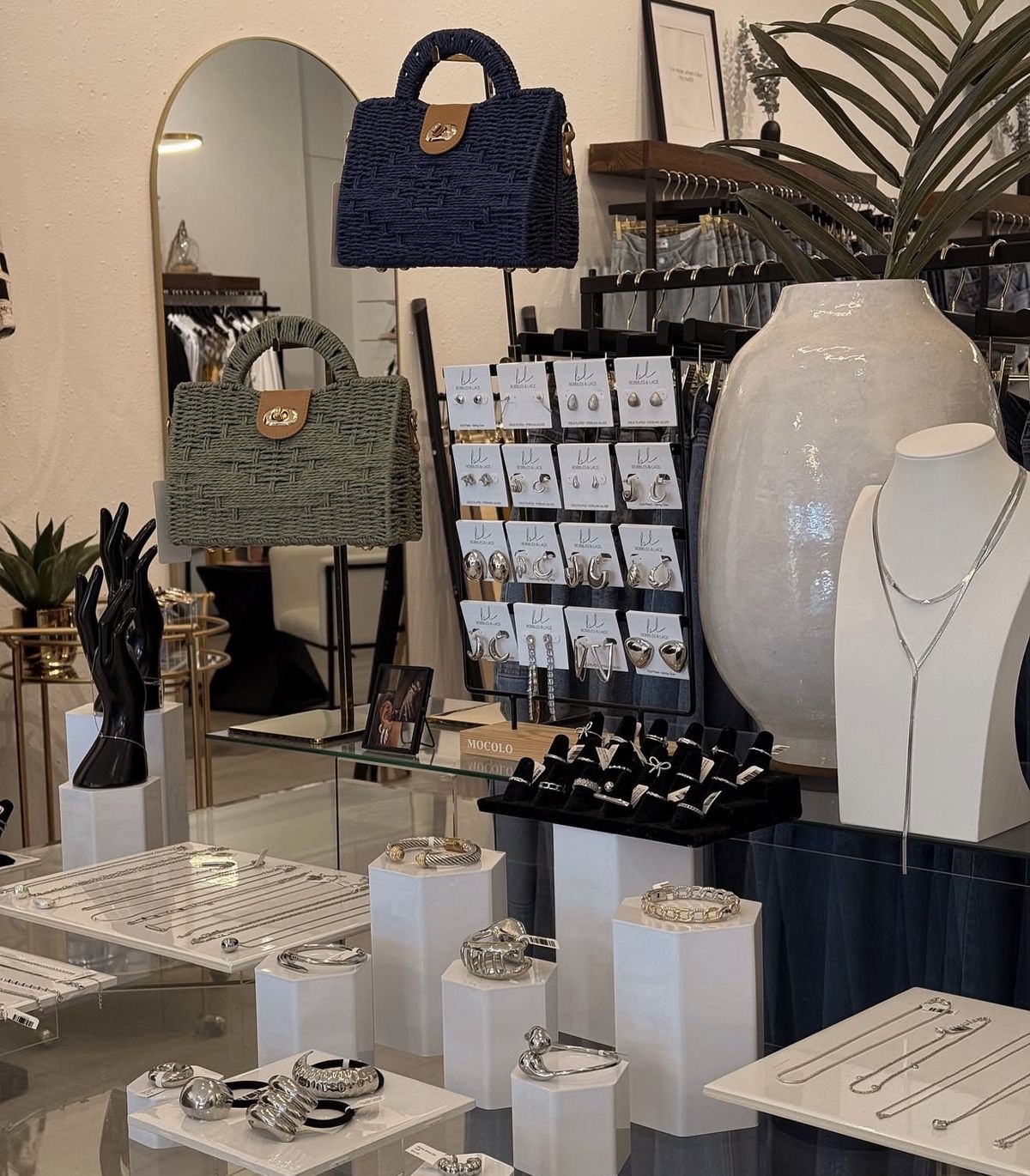 Jewelry and handbag display
