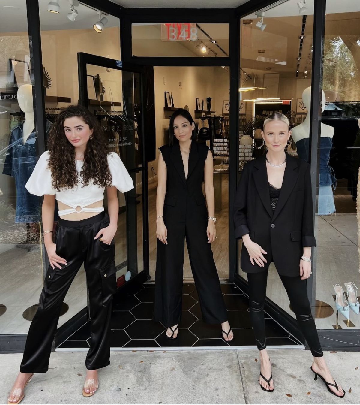Bobbles & Lace Winter Park team at the boutique entrance